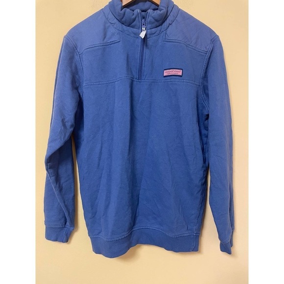 Vineyard Vines Shep Quarter Zip Pullover Sweater XS Blue Shirt Beach Travel - Picture 1 of 6